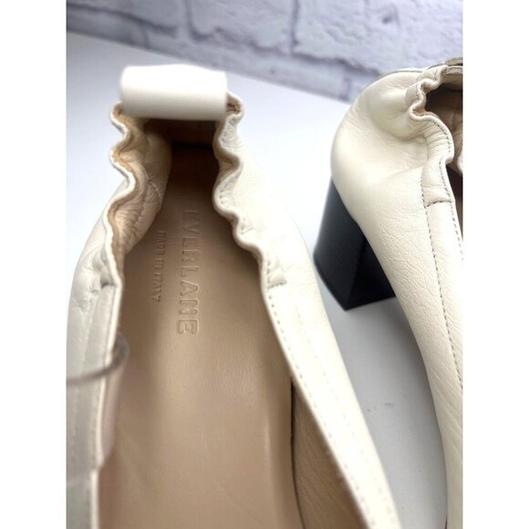 Everlane The Day Heel Shoes Italian Leathe Bone Color Size 10.5 - Picture 7 of 11